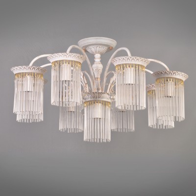 Люстра Colosseo 82605/9C GIORDANA Люстра Colosseo 82605/9C GIORDANAПотолочные<br>Компания «Светодом» предлагает широкий ассортимент люстр от известных производителей. Представленные в нашем каталоге товары выполнены из современных материалов и обладают отличным качеством. Благодаря широкому ассортименту Вы сможете найти у нас люстру под любой интерьер. Мы предлагаем как классические варианты, так и современные модели, отличающиеся лаконичностью и простотой форм. Стильная люстра Colosseo 82605/9C станет украшением любого дома. Эта модель от известного производителя не оставит равнодушным ценителей красивых и оригинальных предметов интерьера. Люстра Colosseo 82605/9C обеспечит равномерное распределение света по всей комнате. При выборе обратите внимание на характеристики, позволяющие приобрести наиболее подходящую модель. Купить понравившуюся люстру по доступной цене Вы можете в интернет-магазине «Светодом».<br><br>S освещ. до, м2: 18<br>Тип цоколя: E14<br>Количество ламп: 9<br>MAX мощность ламп, Вт: 40<br>Цвет арматуры: белый с золотистой патиной