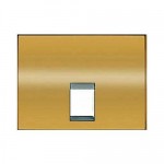Накладка для розетки 1 телефонной/компьютерной желтый шафран Olas (ABB) NIE 8417_1 AA