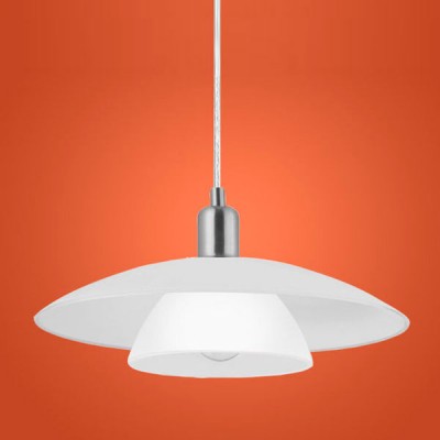 Eglo BRENDA 87052 Светильник подвесной Eglo BRENDA 87052 Светильник подвеснойОдиночные<br>Австрийское качество модели светильника Eglo 87052 не оставит равнодушным каждого купившего! Закаленное стекло (пр-во Чехия), дополнительный внутренний рассеивющий плафон. Основание сталь. Класс изоляции 2 (двойная изоляция до лампы), IP 20, освещенность 806 lm ,Н=1100D=410,1X60W,E27.<br><br>S освещ. до, м2: 4<br>Тип лампы: накаливания / энергосбережения / LED-светодиодная<br>Тип цоколя: E27<br>Количество ламп: 1<br>MAX мощность ламп, Вт: 2<br>Диаметр, мм мм: 410<br>Размеры основания, мм: 0<br>Высота, мм: 1100<br>Оттенок (цвет): белый<br>Цвет арматуры: серый<br>Общая мощность, Вт: 1X60W