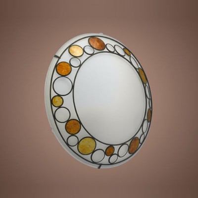 Eglo Toleda 89323 Светильник настенно-потолочный Eglo Toleda 89323 Светильник настенно-потолочныйКруглые<br>Австрийское качество модели светильника Eglo 89323 не оставит равнодушным каждого купившего! Матовое закаленное стекло(пр-во Чехия) с металическим декоративным элементом со стеклянными круглыми вставками оранжевого цвета, металический корпус белого цвета, Класс изоляции 1, IP 20.,D=395,2X60W,E27.<br><br>S освещ. до, м2: 8<br>Тип лампы: накаливания / энергосбережения / LED-светодиодная<br>Тип цоколя: E27<br>Количество ламп: 2<br>Ширина, мм: 395<br>MAX мощность ламп, Вт: 60<br>Цвет арматуры: серый