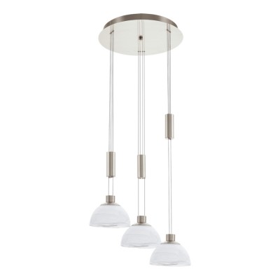 Eglo MONTEFIO 93467 Светильник подвесной Eglo MONTEFIO 93467 Светильник подвеснойТройные<br>Подвесной светильник – это универсальный вариант, подходящий для любой комнаты. Сегодня производители предлагают огромный выбор таких моделей по самым разным ценам. В каталоге интернет-магазина «Светодом» мы собрали большое количество интересных и оригинальных светильников по выгодной стоимости. Вы можете приобрести их с доставкой в Москву, Екатеринбург и любой другой город России. Подвесной светильник Eglo 93467 сразу же привлечет внимание Ваших гостей благодаря стильному исполнению. Благородный дизайн позволит использовать эту модель практически в любом интерьере. Она обеспечит достаточно света и при этом легко монтируется. Чтобы купить подвесной светильник Eglo 93467, воспользуйтесь формой на нашем сайте или позвоните менеджерам интернет-магазина.<br><br>Тип товара: Светильник подвесной<br>Цветовая t, К: 3000 (теплый белый)<br>Тип лампы: LED - светодиодная<br>Тип цоколя: LED<br>Количество ламп: 3<br>MAX мощность ламп, Вт: 6<br>Диаметр, мм мм: 420<br>Размеры основания, мм: 0<br>Высота, мм: 1100<br>Оттенок (цвет): белый<br>Цвет арматуры: серый<br>Общая мощность, Вт: 3X6W
