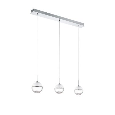 Eglo MONTEFIO 1 93784 Светильник подвесной Eglo MONTEFIO 1 93784 Светильник подвеснойТройные<br>Подвесной светильник – это универсальный вариант, подходящий для любой комнаты. Сегодня производители предлагают огромный выбор таких моделей по самым разным ценам. В каталоге интернет-магазина «Светодом» мы собрали большое количество интересных и оригинальных светильников по выгодной стоимости. Вы можете приобрести их с доставкой в Москву, Екатеринбург и любой другой город России. Подвесной светильник Eglo 93784 сразу же привлечет внимание Ваших гостей благодаря стильному исполнению. Благородный дизайн позволит использовать эту модель практически в любом интерьере. Она обеспечит достаточно света и при этом легко монтируется. Чтобы купить подвесной светильник Eglo 93784, воспользуйтесь формой на нашем сайте или позвоните менеджерам интернет-магазина.<br><br>Цветовая t, К: 3000 (теплый белый)<br>Тип лампы: LED - светодиодная<br>Тип цоколя: LED<br>Количество ламп: 3<br>Ширина, мм: 140<br>MAX мощность ламп, Вт: 5<br>Размеры основания, мм: 0<br>Длина, мм: 870<br>Высота, мм: 1100<br>Оттенок (цвет): белый, прозрачный<br>Цвет арматуры: серебристый<br>Общая мощность, Вт: 3X5W