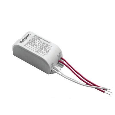 Трансформатор Navigator 94 433 NT-EH-105-EN Трансформатор Navigator 94 433 NT-EH-105-ENТрансформаторы 220/12<br>Электронные трансформаторы Navigator предназначены для преобразования сетевого напряжения в напряжение 12 В, необходимое для питания низковольтных галогенных ламп.<br> Трансформаторы оснащены защитой:• от короткого замыкания,• от перегрева,• от скачков сетевого напряжения.<br> Электронные трансформаторы Navigator обеспечивают стабильное питание галогенных ламп, что обеспечивает продление срока их службы. Трансформаторы Navigator не предназначены для работы с регуляторами светового потока (диммерами). Корпус электронных трансформаторов Navigator изготовлен из ударопрочного негорючего пластика и обладает привлекательным дизайном.<br> Компактные размеры и малый вес позволяют разместить электронные трансформаторы Navigator в корпусах светильников, настольных ламп, в стеновых, потолочных или мебельных нишах при монтаже встроенного освещения. Электронные трансформаторы Navigator обладают лучшими техническими характеристиками в своем классе.<br><br>Ширина, мм: 38<br>Длина, мм: 85<br>Высота, мм: 27