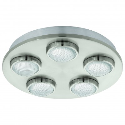 Eglo LOMBES 94546 Настенно-потолочный светильник Eglo LOMBES 94546 Настенно-потолочный светильникКруглые<br>Настенно-потолочные светильники – это универсальные осветительные варианты, которые подходят для вертикального и горизонтального монтажа. В интернет-магазине «Светодом» Вы можете приобрести подобные модели по выгодной стоимости. В нашем каталоге представлены как бюджетные варианты, так и эксклюзивные изделия от производителей, которые уже давно заслужили доверие дизайнеров и простых покупателей. Настенно-потолочный светильник Eglo 94546 станет прекрасным дополнением к основному освещению. Благодаря качественному исполнению и применению современных технологий при производстве эта модель будет радовать Вас своим привлекательным внешним видом долгое время. Приобрести настенно-потолочный светильник Eglo 94546 можно, находясь в любой точке России. Компания «Светодом» осуществляет доставку заказов не только по Москве и Екатеринбургу, но и в остальные города.<br><br>S освещ. до, м2: 8<br>Цветовая t, К: 3000 (теплый белый)<br>Тип цоколя: LED<br>Количество ламп: 5<br>MAX мощность ламп, Вт: 4,2<br>Диаметр, мм мм: 350<br>Размеры основания, мм: 0<br>Расстояние от стены, мм: 80<br>Оттенок (цвет): прозрачный<br>Цвет арматуры: серый<br>Общая мощность, Вт: 5X4,2W