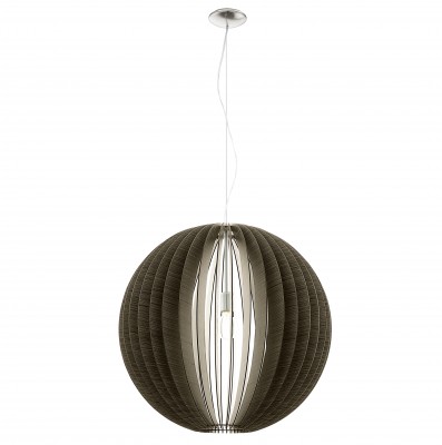 Eglo COSSANO 94637 Светильник подвесной Eglo COSSANO 94637 Светильник подвеснойОдиночные<br>Подвесной светильник – то универсальный вариант, подходщий дл лбой комнаты. Сегодн производители предлагат огромный выбор таких моделей по самым разным ценам. В каталоге интернет-магазина «Светодом» мы собрали большое количество интересных и оригинальных светильников по выгодной стоимости. Вы можете приобрести их с доставкой в Москву, Екатеринбург и лбой другой город России. Подвесной светильник Eglo 94637 сразу же привлечет внимание Ваших гостей благодар стильному исполнени. Благородный дизайн позволит использовать ту модель практически в лбом интерьере. Она обеспечит достаточно света и при том легко монтируетс. Чтобы купить подвесной светильник Eglo 94637, воспользуйтесь формой на нашем сайте или позвоните менеджерам интернет-магазина.<br><br>Тип цокол: E27<br>Диаметр, мм мм: 700<br>Размеры основани, мм: 0<br>Высота, мм: 1100<br>Оттенок (цвет): темно-коричневый<br>Цвет арматуры: серебристый никель<br>Обща мощность, Вт: 1X60W