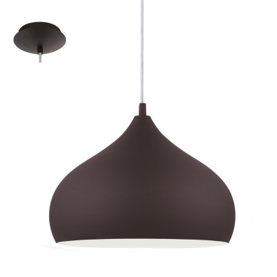 Eglo HAPTON 1 94891 Подвесной светильник Eglo HAPTON 1 94891 Подвесной светильникОдиночные<br>Подвес HAPTON 1, 1x60W (E27), ?290, сталь, темно-коричневый, бежевый применяется преимущественно в домашнем освещении с использованием стандартных выключателей и переключателей для сетей 220V.<br><br>S освещ. до, м2: 3<br>Тип цоколя: E27<br>Количество ламп: 1<br>MAX мощность ламп, Вт: 60<br>Диаметр, мм мм: 290<br>Высота, мм: 1100<br>Цвет арматуры: темно-коричневый