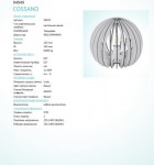 Настольная лампа Eglo 94949 COSSANO
