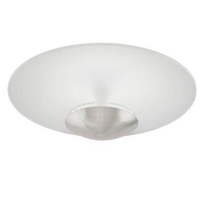 Eglo TORONJA 95486 Настенно-потолочный светильник LED Eglo TORONJA 95486 Настенно-потолочный светильник LEDКруглые<br>Светодиодный потолочный светильник TORONJA, 24W(LED), ?550, сталь, белый, никель матовый применяется преимущественно в домашнем освещении с использованием стандартных выключателей и переключателей для сетей 220V.<br><br>S освещ. до, м2: 10<br>Цветовая t, К: 3000<br>Тип лампы: LED - светодиодная<br>Тип цоколя: LED<br>Количество ламп: 1<br>MAX мощность ламп, Вт: 24<br>Диаметр, мм мм: 550<br>Высота, мм: 205<br>Цвет арматуры: серебристый