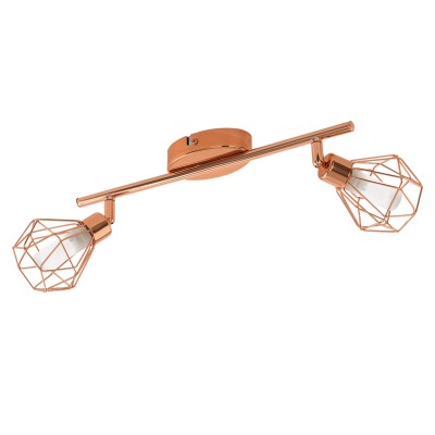 Eglo ZAPATA 95546 Светодиодный спот Eglo ZAPATA 95546 Светодиодный спотДвойные<br>Светодиодный спот ZAPATA, 2x2,5W(G9), L360, сталь, медь/сатиновое стекло, белый применяется преимущественно в домашнем освещении с использованием стандартных выключателей и переключателей для сетей 220V.<br><br>S освещ. до, м2: 3<br>Тип лампы: LED - светодиодная<br>Тип цоколя: G9<br>Цвет арматуры: медный<br>Количество ламп: 2<br>Ширина, мм: 65<br>Длина, мм: 360<br>MAX мощность ламп, Вт: 3