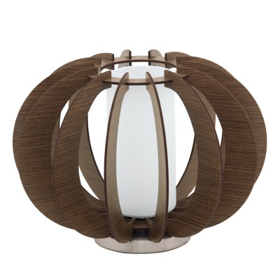 Eglo STELLATO 3 95595 Настольная лампа Eglo STELLATO 3 95595 Настольная лампаВосточный стиль<br>Наст. лампа STELLATO 3, 1х60W(E27), ?300, H215, сталь, белый/дерево, стекло, коричневый, белый применяется преимущественно в домашнем освещении с использованием стандартных выключателей и переключателей для сетей 220V.<br><br>Тип цоколя: E27<br>Количество ламп: 1<br>MAX мощность ламп, Вт: 60<br>Диаметр, мм мм: 300<br>Высота, мм: 215<br>Цвет арматуры: серебристый никель