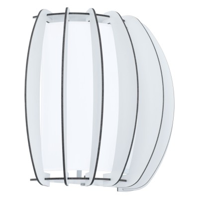 Eglo STELLATO 2 95609 Настенно-потолочный светильник Eglo STELLATO 2 95609 Настенно-потолочный светильникСовременные<br>Бра STELLATO 2, 1X60W (E27), L285, H250, сталь, белый/дерево, стекло, белый применяется преимущественно в домашнем освещении с использованием стандартных выключателей и переключателей для сетей 220V.<br><br>Тип цоколя: E27<br>Количество ламп: 1<br>MAX мощность ламп, Вт: 60<br>Глубина, мм: 140<br>Длина, мм: 285<br>Высота, мм: 250<br>Цвет арматуры: белый