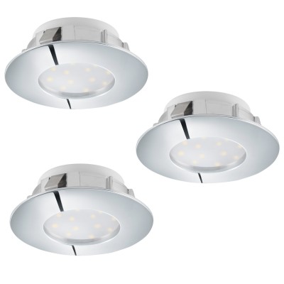 Eglo PINEDA 95808 Встраиваемый светильник Eglo PINEDA 95808 Встраиваемый светильникКруглые LED<br>Комплект Светодиодный встраив. светильников PINEDA, 3х6W(LED), ?78, пластик, хром применяется преимущественно в домашнем освещении с использованием стандартных выключателей и переключателей для сетей 220V.<br><br>Тип товара: Встраиваемый светильник<br>Цветовая t, К: 3000<br>Тип лампы: LED - светодиодная<br>Тип цоколя: LED<br>Количество ламп: 3<br>MAX мощность ламп, Вт: 6<br>Диаметр, мм мм: 78<br>Цвет арматуры: хром