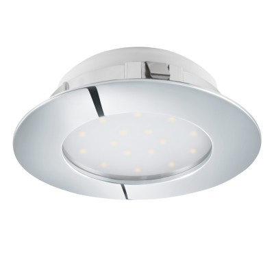 Eglo PINEDA 95875 Встраиваемый светильник Eglo PINEDA 95875 Встраиваемый светильникКруглые LED<br>Светодиодный встраиваемый светильник PINEDA диммир., 1х12W(LED), ?102, пластик, хром применяется преимущественно в домашнем освещении с использованием стандартных выключателей и переключателей для сетей 220V.<br><br>Цветовая t, К: 3000<br>Тип лампы: LED - светодиодная<br>Тип цоколя: LED<br>Количество ламп: 1<br>MAX мощность ламп, Вт: 12<br>Диаметр, мм мм: 102<br>Цвет арматуры: серебристый хром
