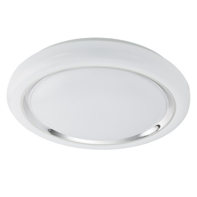 Eglo CAPASSO 96024 Настенно-потолочный светильник Eglo CAPASSO 96024 Настенно-потолочный светильникКруглые<br>Светодиодный настенно-потолочный светильник CAPASSO, 24W(LED), ?400, сталь, белый/пластик, белый, хром применяется преимущественно в домашнем освещении с использованием стандартных выключателей и переключателей для сетей 220V.<br><br>S освещ. до, м2: 10<br>Цветовая t, К: 3000<br>Тип лампы: LED - светодиодная<br>Тип цоколя: LED<br>Количество ламп: 1<br>MAX мощность ламп, Вт: 24<br>Диаметр, мм мм: 400<br>Высота, мм: 70<br>Цвет арматуры: белый