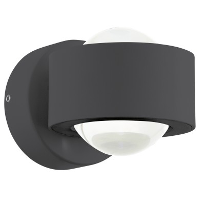 Eglo ONO 2 96049 Настенно-потолочный светильник Eglo ONO 2 96049 Настенно-потолочный светильникДекоративные<br>Светодиодное бра ONO 2, 2х2,5W(LED), L90, H180, алюминий, антрацит/пластик, прозрачный применяется преимущественно в домашнем освещении с использованием стандартных выключателей и переключателей для сетей 220V.<br><br>Тип товара: Настенно-потолочный светильник<br>Цветовая t, К: 3000<br>Тип лампы: LED - светодиодная<br>Тип цоколя: LED<br>Количество ламп: 2<br>MAX мощность ламп, Вт: 3<br>Глубина, мм: 130<br>Длина, мм: 90<br>Высота, мм: 80<br>Цвет арматуры: черный антрацит