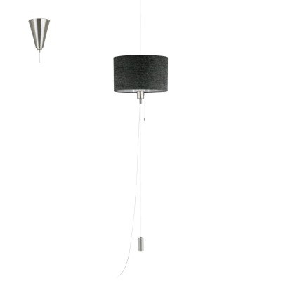 Eglo ROMANO 1 96157 Текстильный подвес Eglo ROMANO 1 96157 Текстильный подвесОдиночные<br>Подвес ROMANO 1 с рег. высоты и шнур. выкл., 1х60W(E27), ?350, H350-1500, сталь, ник. мат., хром/текстиль, лен, корич. применяется преимущественно в домашнем освещении с использованием стандартных выключателей и переключателей для сетей 220V.<br><br>Тип цоколя: E27<br>Количество ламп: 1<br>MAX мощность ламп, Вт: 60<br>Диаметр, мм мм: 350<br>Высота, мм: 1500<br>Цвет арматуры: серебристый