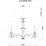 Светильник подвесной Arte lamp A1018LM-8GA OLIVIA