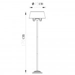 Светильник напольный Arte lamp A1150PN-3CC Dante 