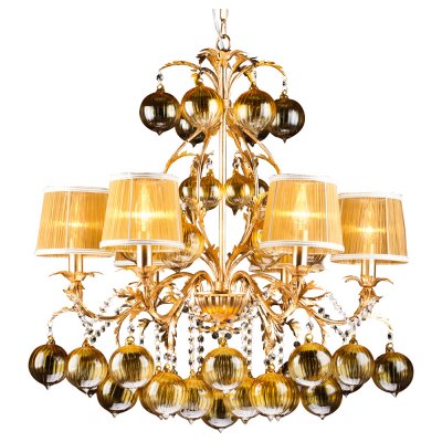 Светильник Arte lamp A1199LM-6GO MONARCH Светильник Arte lamp A1199LM-6GO MONARCHПодвесные<br>Компания «Светодом» предлагает широкий ассортимент люстр от известных производителей. Представленные в нашем каталоге товары выполнены из современных материалов и обладают отличным качеством. Благодаря широкому ассортименту Вы сможете найти у нас люстру под любой интерьер. Мы предлагаем как классические варианты, так и современные модели, отличающиеся лаконичностью и простотой форм. Стильная люстра Arte lamp A1199LM-6GO станет украшением любого дома. Эта модель от известного производителя не оставит равнодушным ценителей красивых и оригинальных предметов интерьера. Люстра Arte lamp A1199LM-6GO обеспечит равномерное распределение света по всей комнате. При выборе обратите внимание на характеристики, позволяющие приобрести наиболее подходящую модель. Купить понравившуюся люстру по доступной цене Вы можете в интернет-магазине «Светодом». Мы предлагаем доставку не только по Москве и Екатеринбурге, но и по всей России.<br><br>Установка на натяжной потолок: Да<br>S освещ. до, м2: 18<br>Крепление: Крюк<br>Тип товара: Светильник<br>Скидка, %: 13<br>Тип лампы: накал-я - энергосбер-я<br>Тип цоколя: E14<br>Количество ламп: 6<br>MAX мощность ламп, Вт: 60<br>Диаметр, мм мм: 750<br>Высота, мм: 770<br>Цвет арматуры: золотой