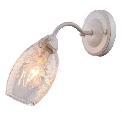Светильник Arte lamp A1296AP-1WG BETTINA Светильник Arte lamp A1296AP-1WG BETTINAСовременные<br><br><br>Тип лампы: Накаливания / энергосбережения / светодиодная<br>Тип цоколя: E14<br>Количество ламп: 1<br>MAX мощность ламп, Вт: 40<br>Размеры: H20xW24xL11<br>Цвет арматуры: белый с золотистой патиной