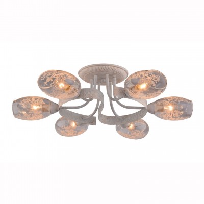 Светильник Arte lamp A1296PL-6WG BETTINA Светильник Arte lamp A1296PL-6WG BETTINAПотолочные<br>Компания «Светодом» предлагает широкий ассортимент люстр от известных производителей. Представленные в нашем каталоге товары выполнены из современных материалов и обладают отличным качеством. Благодаря широкому ассортименту Вы сможете найти у нас люстру под любой интерьер. Мы предлагаем как классические варианты, так и современные модели, отличающиеся лаконичностью и простотой форм. Стильная люстра Arte lamp A1296PL-6WG станет украшением любого дома. Эта модель от известного производителя не оставит равнодушным ценителей красивых и оригинальных предметов интерьера. Люстра Arte lamp A1296PL-6WG обеспечит равномерное распределение света по всей комнате. При выборе обратите внимание на характеристики, позволяющие приобрести наиболее подходящую модель. Купить понравившуюся люстру по доступной цене Вы можете в интернет-магазине «Светодом». Мы предлагаем доставку не только по Москве и Екатеринбурге, но и по всей России.<br><br>Установка на натяжной потолок: Ограничено<br>S освещ. до, м2: 12<br>Крепление: Планка<br>Тип лампы: Накаливания / энергосбережения / светодиодная<br>Тип цоколя: E14<br>Количество ламп: 6<br>MAX мощность ламп, Вт: 40<br>Размеры: H63xW63xL63<br>Цвет арматуры: белый с золотистой патиной