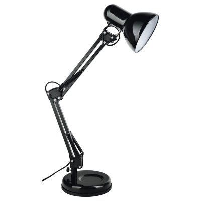 Офисная настольная лампа Arte lamp A1330LT-1BK Junior Офисная настольная лампа Arte lamp A1330LT-1BK JuniorОфисные<br>Настольная лампа – это не просто источник дополнительного освещения, но и оригинальный элемент декора. Его можно установить в спальне, гостиной, кабинете и других комнатах. Интернет-магазин «Светодом» предлагает настольные лампы разных стилей по доступным ценам. Благодаря большому ассортименту Вы обязательно найдете в нашем каталоге именно ту модель, которую искали. <br> Настольная лампа Arte lamp A1330LT-1BK – прекрасный вариант для завершения интерьера. Ее можно включить одновременно с люстрой для более яркого освещения или без нее для создания уютной атмосферы, настраивающей на отдых. <br> Купить настольную лампу Arte lamp A1330LT-1BK Вы можете с помощью виртуальной «Корзины» или по контактным номерам, указанным на сайте.<br><br>Тип лампы: Накаливания / энергосбережения / светодиодная<br>Тип цоколя: E27<br>Количество ламп: 1<br>Ширина, мм: 150<br>MAX мощность ламп, Вт: 40<br>Длина, мм: 350<br>Высота, мм: 610<br>Цвет арматуры: черный