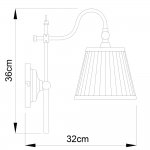 Светильник настенный бра Arte lamp A1509AP-1PB Seville