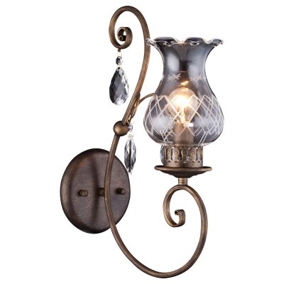 Светильник Arte lamp A2053AP-1BR Palermo Светильник Arte lamp A2053AP-1BR PalermoКлассические<br><br><br>Тип лампы: накал-я - энергосбер-я<br>Тип цоколя: E14<br>Количество ламп: 1<br>Ширина, мм: 270<br>MAX мощность ламп, Вт: 60<br>Длина, мм: 140<br>Высота, мм: 420<br>Цвет арматуры: бронзовый