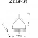 Светильник настенный Arte lamp A2116AP-1WG Bianca