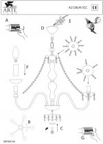 Люстра Arte Lamp A2120LM-5CC Merci