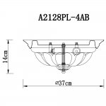 Люстра потолочная Arte lamp A2128PL-4AB Ocean