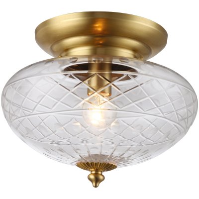 Потолочный светильник Arte lamp A2302PL-1PB Faberge Потолочный светильник Arte lamp A2302PL-1PB FabergeПотолочные<br>Компания «Светодом» предлагает широкий ассортимент люстр от известных производителей. Представленные в нашем каталоге товары выполнены из современных материалов и обладают отличным качеством. Благодаря широкому ассортименту Вы сможете найти у нас люстру под любой интерьер. Мы предлагаем как классические варианты, так и современные модели, отличающиеся лаконичностью и простотой форм. Стильная люстра Arte lamp A2302PL-1PB станет украшением любого дома. Эта модель от известного производителя не оставит равнодушным ценителей красивых и оригинальных предметов интерьера. Люстра Arte lamp A2302PL-1PB обеспечит равномерное распределение света по всей комнате. При выборе обратите внимание на характеристики, позволяющие приобрести наиболее подходящую модель. Купить понравившуюся люстру по доступной цене Вы можете в интернет-магазине «Светодом».<br><br>Установка на натяжной потолок: Ограничено<br>S освещ. до, м2: 2<br>Крепление: Планка<br>Тип лампы: накаливания / энергосбережения / LED-светодиодная<br>Тип цоколя: E27<br>Количество ламп: 1<br>MAX мощность ламп, Вт: 40<br>Диаметр, мм мм: 250<br>Высота, мм: 200<br>Оттенок (цвет): Прозрачный<br>Цвет арматуры: бронзовый