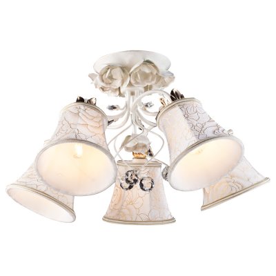 Светильник Arte lamp A2819PL-5WG Bellis Светильник Arte lamp A2819PL-5WG BellisПотолочные<br>Компания «Светодом» предлагает широкий ассортимент люстр от известных производителей. Представленные в нашем каталоге товары выполнены из современных материалов и обладают отличным качеством. Благодаря широкому ассортименту Вы сможете найти у нас люстру под любой интерьер. Мы предлагаем как классические варианты, так и современные модели, отличающиеся лаконичностью и простотой форм. Стильная люстра Arte lamp A2819PL-5WG станет украшением любого дома. Эта модель от известного производителя не оставит равнодушным ценителей красивых и оригинальных предметов интерьера. Люстра Arte lamp A2819PL-5WG обеспечит равномерное распределение света по всей комнате. При выборе обратите внимание на характеристики, позволяющие приобрести наиболее подходящую модель. Купить понравившуюся люстру по доступной цене Вы можете в интернет-магазине «Светодом». Мы предлагаем доставку не только по Москве и Екатеринбурге, но и по всей России.<br><br>Установка на натяжной потолок: Да<br>S освещ. до, м2: 15<br>Крепление: Планка<br>Тип лампы: накал-я - энергосбер-я<br>Тип цоколя: E14<br>Количество ламп: 5<br>MAX мощность ламп, Вт: 60<br>Диаметр, мм мм: 600<br>Высота, мм: 290<br>Цвет арматуры: белый с золотистой патиной