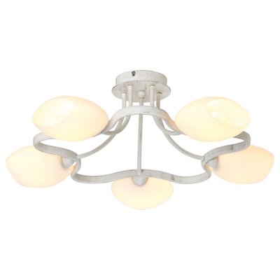 Люстра потолочная Arte lamp A3004PL-5WA Liverpool Люстра потолочная Arte lamp A3004PL-5WA LiverpoolПотолочные<br>Стильный потолочный светильник Arte lamp A3004PL-5WA станет украшением современного интерьера, внесет в него оригинальность, изысканность и шарм! Эффектное сочетание необычной формы и матового белого оттенка формируют неповторимый образ, который всегда будет привлекать восхищенные взгляды Ваших гостей. Пять плафонов создают яркое и приятное для зрения освещение на площади до 14 кв.м., поэтому наиболее функционально использовать светильник в средней по размерам комнате с невысоким потолком, например, в гостиной, прихожей или спальне. Этот источник света идеально впишется в любую цветовую гамму помещения, т.к. белый цвет одинаково подходит ко всем оттенкам спектра.<br><br>Установка на натяжной потолок: Ограничено<br>S освещ. до, м2: 14<br>Крепление: Планка<br>Тип товара: Светильник потолочный<br>Скидка, %: 11<br>Тип лампы: накаливания / энергосбережения / LED-светодиодная<br>Тип цоколя: E14<br>Количество ламп: 5<br>Ширина, мм: 650<br>MAX мощность ламп, Вт: 40<br>Диаметр, мм мм: 650<br>Высота, мм: 220<br>Цвет арматуры: белый