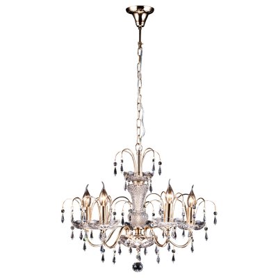 Светильник Arte lamp A3054LM-5GO SPARKLES Светильник Arte lamp A3054LM-5GO SPARKLESПодвесные<br>Компания «Светодом» предлагает широкий ассортимент люстр от известных производителей. Представленные в нашем каталоге товары выполнены из современных материалов и обладают отличным качеством. Благодаря широкому ассортименту Вы сможете найти у нас люстру под любой интерьер. Мы предлагаем как классические варианты, так и современные модели, отличающиеся лаконичностью и простотой форм. Стильная люстра Arte lamp A3054LM-5GO станет украшением любого дома. Эта модель от известного производителя не оставит равнодушным ценителей красивых и оригинальных предметов интерьера. Люстра Arte lamp A3054LM-5GO обеспечит равномерное распределение света по всей комнате. При выборе обратите внимание на характеристики, позволяющие приобрести наиболее подходящую модель. Купить понравившуюся люстру по доступной цене Вы можете в интернет-магазине «Светодом». Мы предлагаем доставку не только по Москве и Екатеринбурге, но и по всей России.<br><br>Установка на натяжной потолок: Да<br>S освещ. до, м2: 15<br>Крепление: Крюк<br>Тип товара: Светильник<br>Тип лампы: накал-я - энергосбер-я<br>Тип цоколя: E14<br>Количество ламп: 5<br>MAX мощность ламп, Вт: 60<br>Диаметр, мм мм: 630<br>Высота, мм: 470<br>Цвет арматуры: золотой