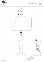 Светильник настольный Arte lamp A3117LT-1BC Trendy 