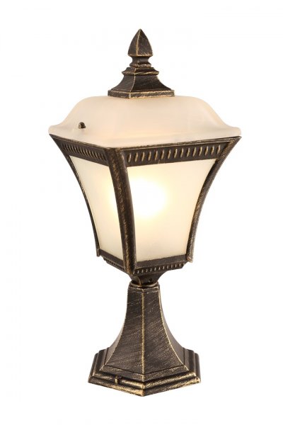 Светильник уличный Arte lamp A3161FN-1BN MEMPHIS Светильник уличный Arte lamp A3161FN-1BN MEMPHISФонари на столб<br>Обеспечение качественного уличного освещения – важная задача для владельцев коттеджей. Компания «Светодом» предлагает современные светильники, которые порадуют Вас отличным исполнением. В нашем каталоге представлена продукция известных производителей, пользующихся популярностью благодаря высокому качеству выпускаемых товаров. Уличный светильник Arte lamp A3161FN-1BN не просто обеспечит качественное освещение, но и станет украшением Вашего участка. Модель выполнена из современных материалов и имеет влагозащитный корпус, благодаря которому ей не страшны осадки. Купить уличный светильник Arte lamp A3161FN-1BN, представленный в нашем каталоге, можно с помощью онлайн-формы для заказа. Чтобы задать имеющиеся вопросы, звоните нам по указанным телефонам.<br><br>Тип лампы: Накаливания / энергосбережения / светодиодная<br>Тип цоколя: E27<br>Количество ламп: 1<br>MAX мощность ламп, Вт: 60<br>Размеры: H42,5xW18xL18<br>Цвет арматуры: золотой