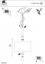 Люстра Arte lamp A3330SP-1BR Everest