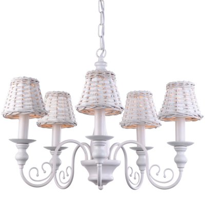 Подвесная люстра Arte lamp A3400LM-5WH Villaggio Подвесная люстра Arte lamp A3400LM-5WH VillaggioПодвесные<br>Компания «Светодом» предлагает широкий ассортимент люстр от известных производителей. Представленные в нашем каталоге товары выполнены из современных материалов и обладают отличным качеством. Благодаря широкому ассортименту Вы сможете найти у нас люстру под любой интерьер. Мы предлагаем как классические варианты, так и современные модели, отличающиеся лаконичностью и простотой форм. Стильная люстра Arte lamp A3400LM-5WH станет украшением любого дома. Эта модель от известного производителя не оставит равнодушным ценителей красивых и оригинальных предметов интерьера. Люстра Arte lamp A3400LM-5WH обеспечит равномерное распределение света по всей комнате. При выборе обратите внимание на характеристики, позволяющие приобрести наиболее подходящую модель. Купить понравившуюся люстру по доступной цене Вы можете в интернет-магазине «Светодом». Мы предлагаем доставку не только по Москве и Екатеринбурге, но и по всей России.<br><br>Установка на натяжной потолок: Да<br>S освещ. до, м2: 6<br>Крепление: Крюк<br>Тип товара: Люстра подвесная<br>Тип лампы: накаливания / энергосбережения / LED-светодиодная<br>Тип цоколя: E14<br>Количество ламп: 5<br>MAX мощность ламп, Вт: 25<br>Диаметр, мм мм: 640<br>Длина цепи/провода, мм: 940<br>Высота, мм: 430<br>Оттенок (цвет): белый<br>Цвет арматуры: белый