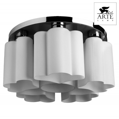Светильник потолочный Arte lamp A3489PL-6CC CANZONE Светильник потолочный Arte lamp A3489PL-6CC CANZONEПотолочные<br>Компания «Светодом» предлагает широкий ассортимент люстр от известных производителей. Представленные в нашем каталоге товары выполнены из современных материалов и обладают отличным качеством. Благодаря широкому ассортименту Вы сможете найти у нас люстру под любой интерьер. Мы предлагаем как классические варианты, так и современные модели, отличающиеся лаконичностью и простотой форм. Стильная люстра Arte lamp A3489PL-6CC станет украшением любого дома. Эта модель от известного производителя не оставит равнодушным ценителей красивых и оригинальных предметов интерьера. Люстра Arte lamp A3489PL-6CC обеспечит равномерное распределение света по всей комнате. При выборе обратите внимание на характеристики, позволяющие приобрести наиболее подходящую модель. Купить понравившуюся люстру по доступной цене Вы можете в интернет-магазине «Светодом».<br><br>Установка на натяжной потолок: Ограничено<br>S освещ. до, м2: 12<br>Крепление: Планка<br>Тип лампы: Накаливания / энергосбережения / светодиодная<br>Тип цоколя: E27<br>Количество ламп: 6<br>MAX мощность ламп, Вт: 40<br>Размеры: H25xW47xL47<br>Цвет арматуры: серебристый