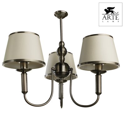 Люстра Arte lamp A3579LM-3AB Alice Люстра Arte lamp A3579LM-3AB AliceПодвесные<br>Компания «Светодом» предлагает широкий ассортимент люстр от известных производителей. Представленные в нашем каталоге товары выполнены из современных материалов и обладают отличным качеством. Благодаря широкому ассортименту Вы сможете найти у нас люстру под любой интерьер. Мы предлагаем как классические варианты, так и современные модели, отличающиеся лаконичностью и простотой форм. Стильная люстра Arte lamp A3579LM-3AB станет украшением любого дома. Эта модель от известного производителя не оставит равнодушным ценителей красивых и оригинальных предметов интерьера. Люстра Arte lamp A3579LM-3AB обеспечит равномерное распределение света по всей комнате. При выборе обратите внимание на характеристики, позволяющие приобрести наиболее подходящую модель. Купить понравившуюся люстру по доступной цене Вы можете в интернет-магазине «Светодом».<br><br>Установка на натяжной потолок: Да<br>S освещ. до, м2: 8<br>Крепление: Крюк<br>Тип лампы: накаливания / энергосбережения / LED-светодиодная<br>Тип цоколя: E14<br>Количество ламп: 3<br>Ширина, мм: 550<br>MAX мощность ламп, Вт: 40<br>Диаметр, мм мм: 550<br>Длина цепи/провода, мм: 1000<br>Высота, мм: 440<br>Цвет арматуры: бронзовый