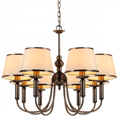Люстра Arte lamp A3579LM-8AB Alice Люстра Arte lamp A3579LM-8AB AliceПодвесные<br>Компания «Светодом» предлагает широкий ассортимент люстр от известных производителей. Представленные в нашем каталоге товары выполнены из современных материалов и обладают отличным качеством. Благодаря широкому ассортименту Вы сможете найти у нас люстру под любой интерьер. Мы предлагаем как классические варианты, так и современные модели, отличающиеся лаконичностью и простотой форм. Стильная люстра Arte lamp A3579LM-8AB станет украшением любого дома. Эта модель от известного производителя не оставит равнодушным ценителей красивых и оригинальных предметов интерьера. Люстра Arte lamp A3579LM-8AB обеспечит равномерное распределение света по всей комнате. При выборе обратите внимание на характеристики, позволяющие приобрести наиболее подходящую модель. Купить понравившуюся люстру по доступной цене Вы можете в интернет-магазине «Светодом».<br><br>Установка на натяжной потолок: Да<br>S освещ. до, м2: 32<br>Крепление: Крюк<br>Тип лампы: накаливания / энергосбережения / LED-светодиодная<br>Тип цоколя: E14<br>Количество ламп: 8<br>Ширина, мм: 830<br>MAX мощность ламп, Вт: 60<br>Диаметр, мм мм: 830<br>Длина цепи/провода, мм: 1200<br>Высота, мм: 580<br>Цвет арматуры: бронзовый
