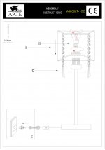 Светильник настольный Arte lamp A3850LT-1CC Blackpool 