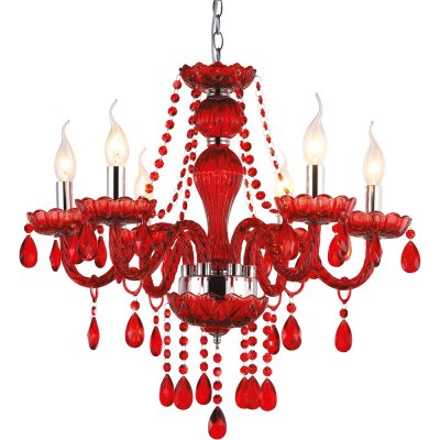 Люстра красная Arte lamp A3964LM-6RD Teatro Люстра красная Arte lamp A3964LM-6RD TeatroПодвесные<br>Компания «Светодом» предлагает широкий ассортимент люстр от известных производителей. Представленные в нашем каталоге товары выполнены из современных материалов и обладают отличным качеством. Благодаря широкому ассортименту Вы сможете найти у нас люстру под любой интерьер. Мы предлагаем как классические варианты, так и современные модели, отличающиеся лаконичностью и простотой форм. Стильная люстра Arte lamp A3964LM-6RD станет украшением любого дома. Эта модель от известного производителя не оставит равнодушным ценителей красивых и оригинальных предметов интерьера. Люстра Arte lamp A3964LM-6RD обеспечит равномерное распределение света по всей комнате. При выборе обратите внимание на характеристики, позволяющие приобрести наиболее подходящую модель. Купить понравившуюся люстру по доступной цене Вы можете в интернет-магазине «Светодом».<br><br>Установка на натяжной потолок: Да<br>S освещ. до, м2: 24<br>Крепление: Крюк<br>Тип лампы: накаливания / энергосбережения / LED-светодиодная<br>Тип цоколя: E14<br>Количество ламп: 6<br>MAX мощность ламп, Вт: 60<br>Диаметр, мм мм: 580<br>Высота, мм: 560 - 1000<br>Цвет арматуры: красный