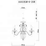 Люстра хрустальная Arte lamp a4410lm-6-2sr Schelenberg