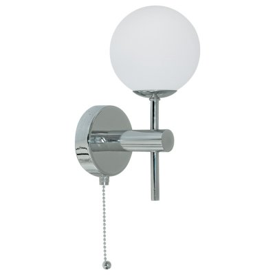 Светильник бра Arte Lamp A4444AP-1CC Aqua Светильник бра Arte Lamp A4444AP-1CC AquaСовременные<br><br><br>S освещ. до, м2: 3<br>Тип лампы: галогенная / LED-светодиодная<br>Тип цоколя: G9<br>Количество ламп: 1<br>Ширина, мм: 100<br>MAX мощность ламп, Вт: 40<br>Диаметр, мм мм: 150<br>Высота, мм: 210<br>Цвет арматуры: серебристый
