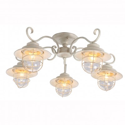 Светильник Arte lamp A4579PL-5WG LANTERNA Светильник Arte lamp A4579PL-5WG LANTERNAПотолочные<br>Компания «Светодом» предлагает широкий ассортимент люстр от известных производителей. Представленные в нашем каталоге товары выполнены из современных материалов и обладают отличным качеством. Благодаря широкому ассортименту Вы сможете найти у нас люстру под любой интерьер. Мы предлагаем как классические варианты, так и современные модели, отличающиеся лаконичностью и простотой форм. Стильная люстра Arte lamp A4579PL-5WG станет украшением любого дома. Эта модель от известного производителя не оставит равнодушным ценителей красивых и оригинальных предметов интерьера. Люстра Arte lamp A4579PL-5WG обеспечит равномерное распределение света по всей комнате. При выборе обратите внимание на характеристики, позволяющие приобрести наиболее подходящую модель. Купить понравившуюся люстру по доступной цене Вы можете в интернет-магазине «Светодом». Мы предлагаем доставку не только по Москве и Екатеринбурге, но и по всей России.<br><br>Установка на натяжной потолок: Ограничено<br>S освещ. до, м2: 15<br>Крепление: Планка<br>Тип цоколя: E27<br>Количество ламп: 5<br>MAX мощность ламп, Вт: 60<br>Размеры: H29xW75xL75<br>Цвет арматуры: белый с золотистой патиной