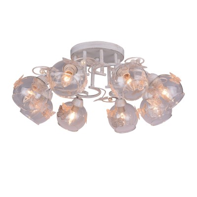 A5004PL-8WG Arte lamp Светильник A5004PL-8WG Arte lamp СветильникПотолочные<br><br><br>Установка на натяжной потолок: Да<br>S освещ. до, м2: 16<br>Тип цоколя: E14<br>Количество ламп: 8<br>MAX мощность ламп, Вт: 40W<br>Диаметр, мм мм: 650<br>Размеры: D650<br>Длина, мм: 650<br>Высота, мм: 200<br>Цвет арматуры: белый-ЗОЛОТОЙ<br>Общая мощность, Вт: 40W