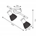 Светильник настенный бра Arte lamp A5062AP-2AB PARRY