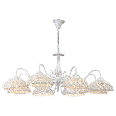 Люстра Arte lamp A5358LM-8WG Twisted Люстра Arte lamp A5358LM-8WG TwistedПодвесные<br>Компания «Светодом» предлагает широкий ассортимент люстр от известных производителей. Представленные в нашем каталоге товары выполнены из современных материалов и обладают отличным качеством. Благодаря широкому ассортименту Вы сможете найти у нас люстру под любой интерьер. Мы предлагаем как классические варианты, так и современные модели, отличающиеся лаконичностью и простотой форм. Стильная люстра Arte lamp A5358LM-8WG станет украшением любого дома. Эта модель от известного производителя не оставит равнодушным ценителей красивых и оригинальных предметов интерьера. Люстра Arte lamp A5358LM-8WG обеспечит равномерное распределение света по всей комнате. При выборе обратите внимание на характеристики, позволяющие приобрести наиболее подходящую модель. Купить понравившуюся люстру по доступной цене Вы можете в интернет-магазине «Светодом». Мы предлагаем доставку не только по Москве и Екатеринбурге, но и по всей России.<br><br>Установка на натяжной потолок: Да<br>S освещ. до, м2: 24<br>Крепление: Крюк<br>Тип лампы: Накаливания / энергосбережения / светодиодная<br>Тип цоколя: E27<br>Количество ламп: 8<br>MAX мощность ламп, Вт: 60<br>Диаметр, мм мм: 940<br>Высота, мм: 370<br>Цвет арматуры: белый